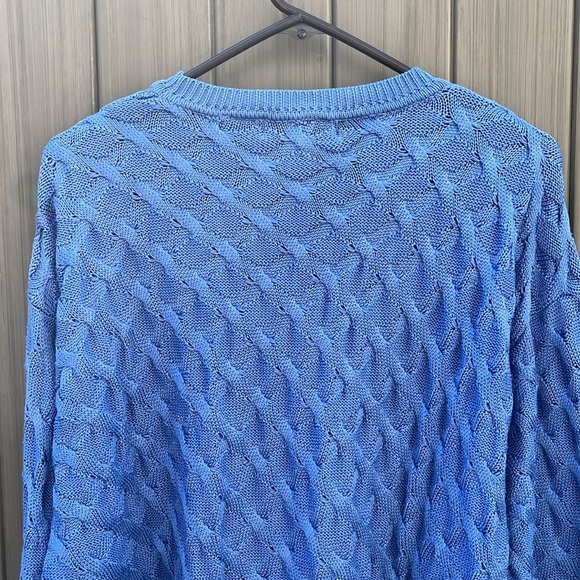 Saks Fifth Avenue 100% Silk Cable Knit Pullover Sweater size XXL Old Mon… - Picture 8 of 12